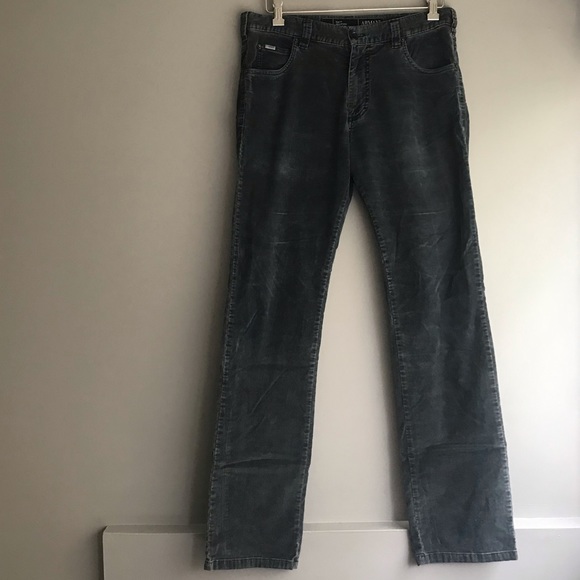 Armani Dark Teal Blue Corduroy Pants - Picture 2 of 8